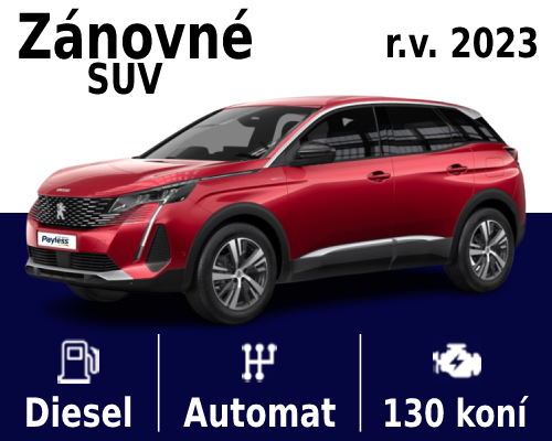 AKCIA Peugeot 3008 Allure Pack 1.5 diesel / automat, zánovné