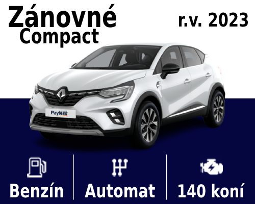 AKCIA Renault Captur Intens 1,3 benzín / automat, zánovné