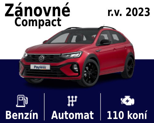 AKCIA Volkswagen Taigo STYLE 1,0 Benzín / Automat, zánovné