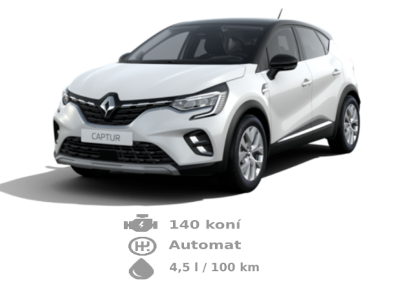 Renault Captur 1,3 benzín, Mild-Hybrid / automat, r.v. 2022