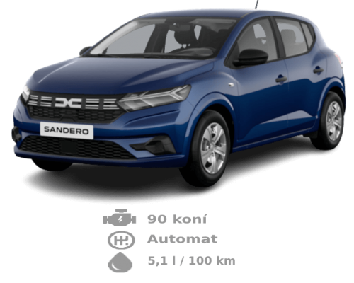 Dacia Sandero Essential+ 1,0 benzín / automat, r.v. 2022
