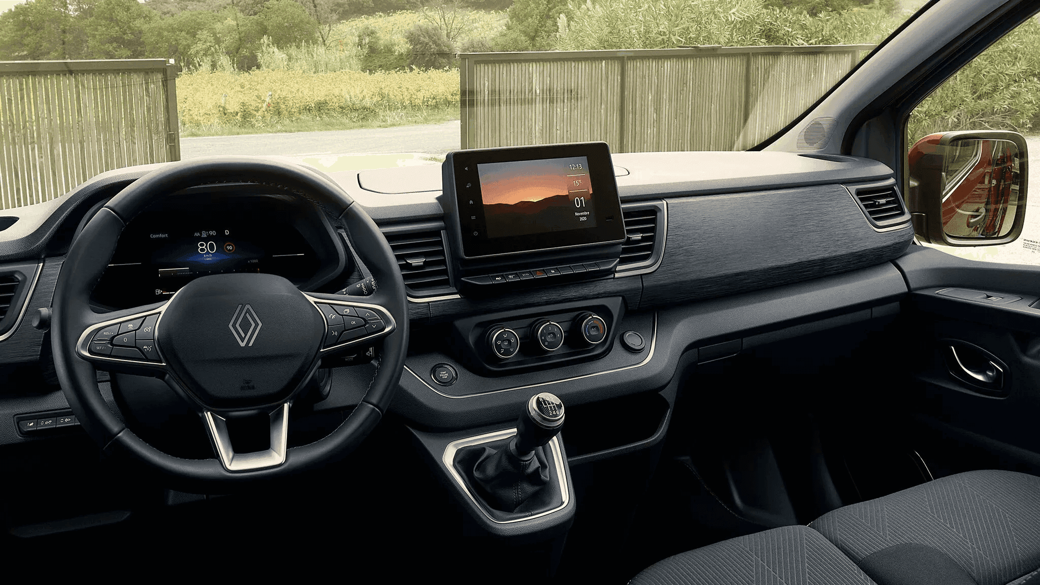 Interiér auta Renault Trafic na dlhodobý prenájom.