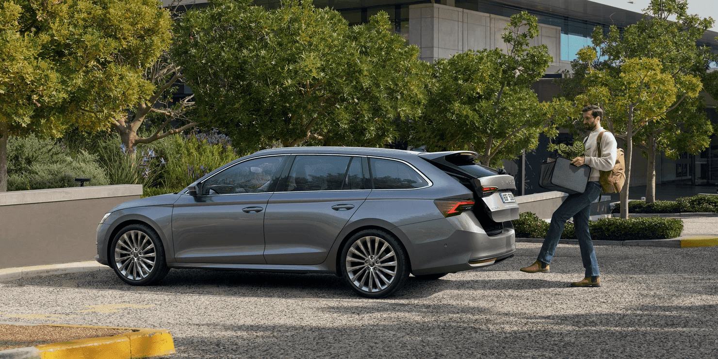 Exteriér auta Škoda Octavia Combi na dlhodobý prenájom.