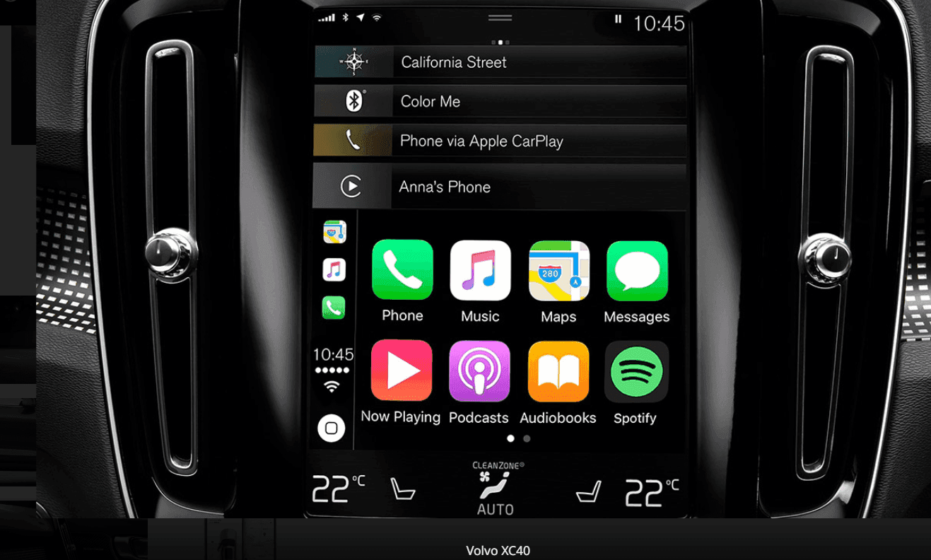 Displej auta Volvo XC40 Plus na dlhodobý prenájom.