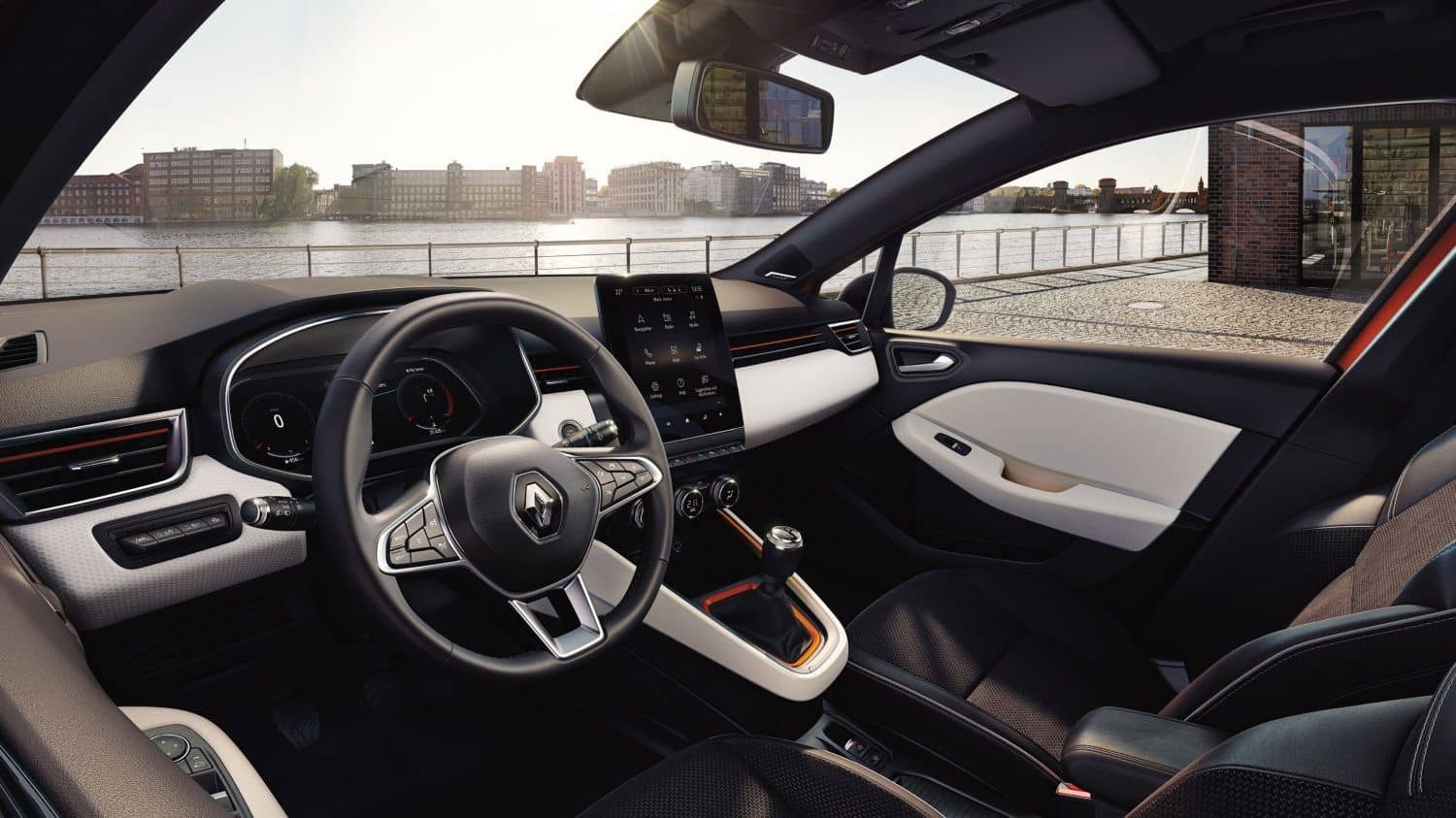 Interiér auta Renault Clio Techno na dlhodobý prenájom.