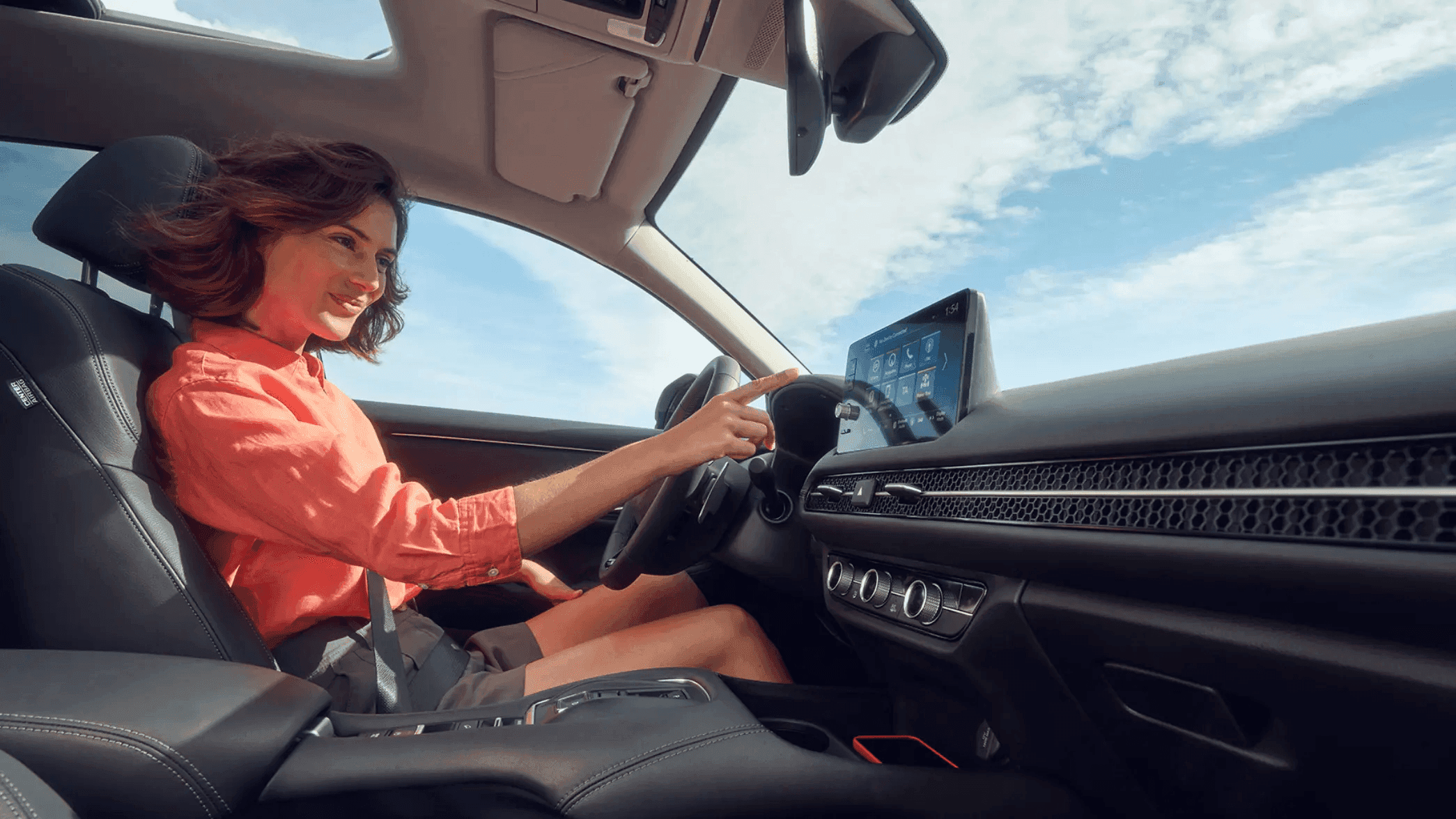 Interiér auta Honda ZRV na dlhodobý prenájom.